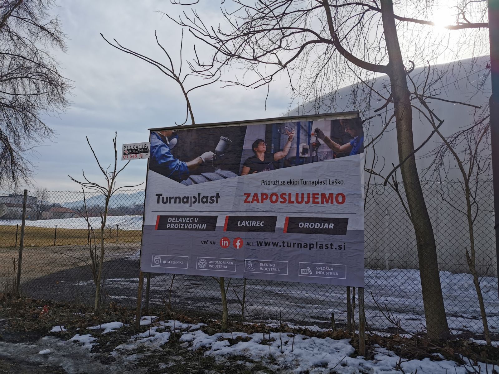 Zunanja reklamna tabla Turnaplast Laško — Reklama Celje